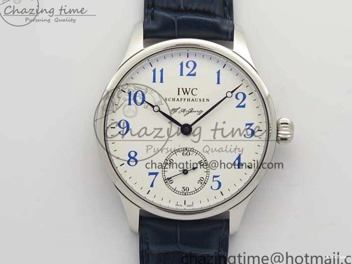 MIROTIME 0115 Portuguese Fa Jones IW544203 SS GSF 1:1 Best Edition White Dial On Leather Strap Trendsetting 7235